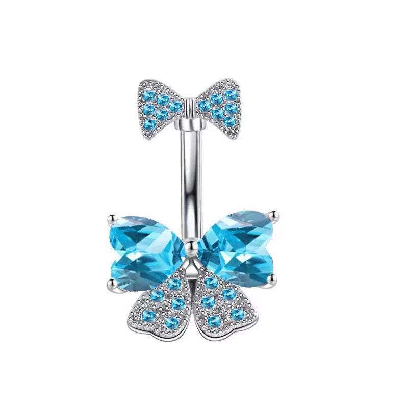 1PCS Pink Crown Belly Button Rings Jewelry Stainless Steel Heart Navel Piercing Barbell Crystal Cute Belly Rings for Women Girls