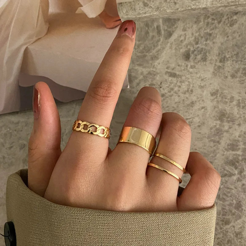Silver Color Crystal Rings Set for Women, Cubic Zirconia Moon Arrow Flower Heart Finger Wedding Rings, Female Fashion Jewelry